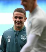 13 August 2013; Republic of Ireland's Robbie Brady during squad training ahead of their international friendly against Wales on Wednesday. Republic of Ireland Squad Training, Cardiff City Stadium, Cardiff, Wales. Picture credit: David Maher / SPORTSFILE