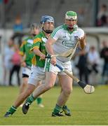 13 August 2013; Mark Landers, Davy Russell's Best, in action against Conor O'Heir, Jim Bolger's Stars. Hurling for Cancer Research 2013, Jim Bolger's Stars v Davy Russell's Best, St. Conleth’s Park, Newbridge, Co. Kildare. Picture credit: Barry Cregg / SPORTSFILE