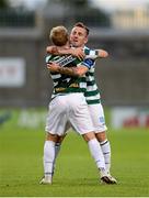 13 August 2013; Gary McCabe, right, Shamrock Rovers, celebrates after scoring his side's second goal, with team-mate Conor McCormack. EA Sports Cup Semi-Final, Shamrock Rovers v Sligo Rovers, Tallaght Stadium, Tallaght, Co. Dublin. Photo by Sportsfile