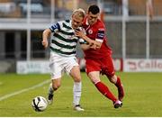 13 August 2013; Conor McCormack, Shamrock Rovers, in action against Aaron Greene, Sligo Rovers. EA Sports Cup Semi-Final, Shamrock Rovers v Sligo Rovers, Tallaght Stadium, Tallaght, Co. Dublin. Photo by Sportsfile
