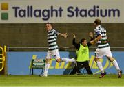13 August 2013; Gary McCabe, Shamrock Rovers, celebrates after scoring his side's third goal. EA Sports Cup Semi-Final, Shamrock Rovers v Sligo Rovers, Tallaght Stadium, Tallaght, Co. Dublin. Photo by Sportsfile
