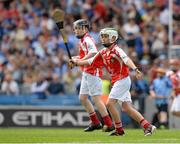 11 August 2013; Ciarán McGlynn, representing Gealscoil Dhún Dealgal, Co. Louth, during the INTO/RESPECT Exhibition GoGames at the GAA Hurling All-Ireland Senior Championship Semi-Final between Dublin and Cork. Croke Park, Dublin. Picture credit: Ray McManus / SPORTSFILE
