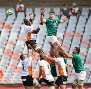 9 October 2022; Joe McCarthy of Emerging Ireland contest a lineout during the Toyota Challenge match between Toyota Cheetahs and Emerging Ireland at Toyota Stadium in Bloemfontein, South Africa. Photo by Johan Pretorius/Sportsfile