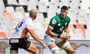 9 October 2022; Thomas Ahern of Emerging Ireland in action against Ruan Pienaar of Toyota Cheetahs during the Toyota Challenge match between Toyota Cheetahs and Emerging Ireland at Toyota Stadium in Bloemfontein, South Africa. Photo by Johan Pretorius/Sportsfile