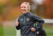 9 October 2022; Louise Quinn during a Republic of Ireland Women training session at FAI National Training Centre in Abbotstown, Dublin. Photo by Stephen McCarthy/Sportsfile