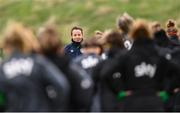 9 October 2022; Physiotherapist Angela Kenneally during a Republic of Ireland Women training session at FAI National Training Centre in Abbotstown, Dublin. Photo by Stephen McCarthy/Sportsfile