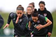 9 October 2022; Chloe Mustaki during a Republic of Ireland Women training session at FAI National Training Centre in Abbotstown, Dublin. Photo by Stephen McCarthy/Sportsfile