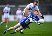 9 October 2022; Brian Byrne of Naas in action against Brian McLoughlin of Clane during the Kildare County Senior Football Championship Final match between Clane and Naas at St Conleth's Park in Newbridge, Kildare. Photo by Piaras Ó Mídheach/Sportsfile