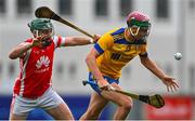 9 October 2022; Michael Murphy of Na Fianna in action against Colm Sheanon of Cuala during the Go Ahead Dublin County Senior Club Hurling Championship Semi-Final match between Cuala and Na Fianna at Parnell Park in Dublin. Photo by Ben McShane/Sportsfile
