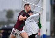 9 October 2022; Colm Murphy of Portarlington after scoring his side's second goal during the Laois County Senior Football Championship Final match between O'Dempseys and Portarlington at MW Hire O'Moore Park in Portlaoise, Laois. Photo by Sam Barnes/Sportsfile