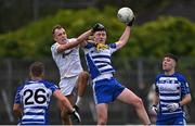 9 October 2022; Alex Beirne of Naas in action against Brian McLoughlin of Clane during the Kildare County Senior Football Championship Final match between Clane and Naas at St Conleth's Park in Newbridge, Kildare. Photo by Piaras Ó Mídheach/Sportsfile