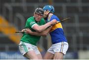 9 October 2022; Kevin Hassett of Drom and Inch in action against Joe Gallagher of Kiladangan during the Tipperary County Senior Hurling Championship Semi-Final match between Drom and Inch and Kiladangan at FBD Semple Stadium in Thurles, Tipperary. Photo by Michael P Ryan/Sportsfile