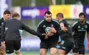 10 October 2022; Cian Healy, centre, during a Leinster Rugby squad training session at Energia Park in Dublin. Photo by Harry Murphy/Sportsfile