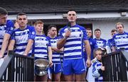 9 October 2022; Naas captain Eoin Doyle makes his acceptance speech after his side's victory in the Kildare County Senior Football Championship Final match between Clane and Naas at St Conleth's Park in Newbridge, Kildare. Photo by Piaras Ó Mídheach/Sportsfile