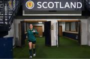 10 October 2022; Roma McLaughlin during a Republic of Ireland Women training session at Hampden Park in Glasgow, Scotland. Photo by Stephen McCarthy/Sportsfile