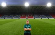 10 October 2022; Captain Katie McCabe poses for a portrait before a Republic of Ireland Women training session at Hampden Park in Glasgow, Scotland. Photo by Stephen McCarthy/Sportsfile