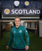 10 October 2022; Lily Agg during a Republic of Ireland Women training session at Hampden Park in Glasgow, Scotland. Photo by Stephen McCarthy/Sportsfile