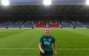 10 October 2022; Captain Katie McCabe before a Republic of Ireland Women training session at Hampden Park in Glasgow, Scotland. Photo by Stephen McCarthy/Sportsfile