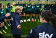 10 October 2022; Manager Vera Pauw and her team after a Republic of Ireland Women training session at Hampden Park in Glasgow, Scotland. Photo by Stephen McCarthy/Sportsfile