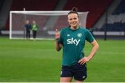 10 October 2022; Áine O'Gorman during a Republic of Ireland Women training session at Hampden Park in Glasgow, Scotland. Photo by Megan Campbell/Sportsfile