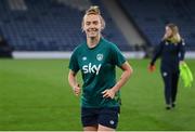 10 October 2022; Claire O'Riordan during a Republic of Ireland Women training session at Hampden Park in Glasgow, Scotland. Photo by Megan Campbell/Sportsfile