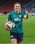 10 October 2022; Jamie Finn during a Republic of Ireland Women training session at Hampden Park in Glasgow, Scotland. Photo by Megan Campbell/Sportsfile
