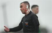 9 October 2022; Referee Mark Glancy during the Longford County Senior Football Championship Final match between Mullinalaghta St Columba's and Colmcille at Glennon Brothers Pearse Park in Longford. Photo by Ramsey Cardy/Sportsfile