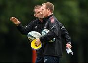 11 October 2022; Head coach Graham Rowntree and Attack coach Mike Prendergast during a Munster Rugby squad training session at the University of Limerick in Limerick. Photo by Harry Murphy/Sportsfile