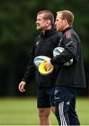 11 October 2022; Head coach Graham Rowntree and Attack coach Mike Prendergast during a Munster Rugby squad training session at the University of Limerick in Limerick. Photo by Harry Murphy/Sportsfile