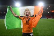 11 October 2022; Denise O'Sullivan of Republic of Ireland celebrates after the FIFA Women's World Cup 2023 Play-off match between Scotland and Republic of Ireland at Hampden Park in Glasgow, Scotland. Photo by Stephen McCarthy/Sportsfile