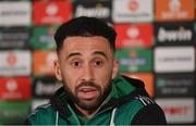 12 October 2022; Roberto Lopes during a Shamrock Rovers media conference at Tallaght Stadium in Dublin. Photo by Seb Daly/Sportsfile