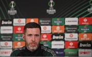 12 October 2022; Manager Stephen Bradley during a Shamrock Rovers media conference at Tallaght Stadium in Dublin. Photo by Seb Daly/Sportsfile