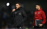 7 October 2022; Cork City goalkeeper coach Mark McNulty and Cork City coach Declan Coleman during the SSE Airtricity League First Division match between Cork City and Wexford at Turners Cross in Cork. Photo by Eóin Noonan/Sportsfile