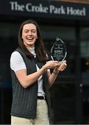 13 October 2022; Michelle Davoren from Dublin club Kilmacud Crokes is pictured with The Croke Park/LGFA Player of the Month award for September, at The Croke Park in Jones Road, Dublin. Michelle was Player of the Match in the 2022 Dublin Senior Championship Final, scoring 0-2 against Thomas Davis, having registered 1-4 in the semi-final victory over St Sylvester’s. Kilmacud Crokes were crowned Dublin Senior champions for the very first time in 2022. Photo by Sam Barnes/Sportsfile