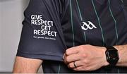13 October 2022; A detailed view of a referees sleeve during the GAA Referees Respect Day at Croke Park in Dublin. Photo by Sam Barnes/Sportsfile