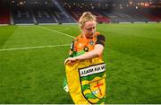 11 October 2022; Amber Barrett of Republic of Ireland after the FIFA Women's World Cup 2023 Play-off match between Scotland and Republic of Ireland at Hampden Park in Glasgow, Scotland. Photo by Stephen McCarthy/Sportsfile