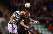 13 October 2022; Roberto Lopes of Shamrock Rovers in action against Eirik Haugan of Molde during the UEFA Europa Conference League group F match between Shamrock Rovers and Molde at Tallaght Stadium in Dublin. Photo by Eóin Noonan/Sportsfile