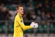 13 October 2022; Molde goalkeeper Jacob Karlstrøm during the UEFA Europa Conference League group F match between Shamrock Rovers and Molde at Tallaght Stadium in Dublin. Photo by Seb Daly/Sportsfile