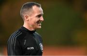 14 October 2022; Bohemians interim manager Derek Pender during the SSE Airtricity League Premier Division match between St Patrick's Athletic and Bohemians at Richmond Park in Dublin. Photo by Seb Daly/Sportsfile
