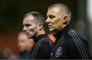 14 October 2022; Bohemians interim managers Trevor Croly, right, and Derek Pender during the SSE Airtricity League Premier Division match between St Patrick's Athletic and Bohemians at Richmond Park in Dublin. Photo by Seb Daly/Sportsfile