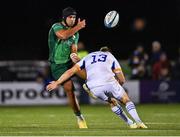 14 October 2022; Byron Ralston of Connacht is tackled by Garry Ringrose of Leinster during the United Rugby Championship match between Connacht and Leinster at The Sportsground in Galway. Photo by Piaras Ó Mídheach/Sportsfile