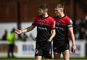 14 October 2022; Rory Feely, left, and Ciarán Kelly of Bohemians after their side's defeat in the SSE Airtricity League Premier Division match between St Patrick's Athletic and Bohemians at Richmond Park in Dublin. Photo by Seb Daly/Sportsfile