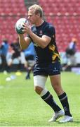 15 October 2022; Luke Marshall of Ulster warming up before the United Rugby Championship match between Emirates Lions and Ulster at Emirates Airlines Park in Johannesburg, South Africa. Photo by Sydney Seshibedi/Sportsfile