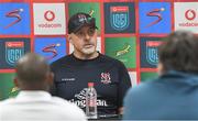 15 October 2022; Ulster head coach Dan McFarland during the media conference after the United Rugby Championship match between Emirates Lions and Ulster at Emirates Airlines Park in Johannesburg, South Africa. Photo by Sydney Seshibedi/Sportsfile
