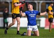 15 October 2022; Eunan Doherty of Naomh Conaill celebrates after his side's victory in the Donegal County Senior Club Football Championship Final between Naomh Conaill and St Eunan's at Páirc Sheáin Mhic Cumhaill in Ballybofey, Donegal. Photo by Piaras Ó Mídheach/Sportsfile