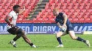15 October 2022; Nathan Doak of Ulster in action against Emmanuel Tshituka of Emirates Lions during the United Rugby Championship match between Emirates Lions and Ulster at Emirates Airlines Park in Johannesburg, South Africa. Photo by Sydney Seshibedi/Sportsfile