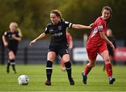 15 October 2022; Kylie Murphy of Wexford Youths in action against Lauren Boles of Sligo Rovers during the SSE Airtricity Women's National League match between Wexford Youths and Sligo Rovers at Ferrycarrig Park in Wexford. Photo by Eóin Noonan/Sportsfile