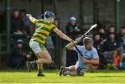 15 October 2022; Peter Casey of Na Piarsaigh in action against Brian Nash of South Liberties during the Limerick County Senior Club Hurling Championship Semi-Final match between Na Piarsaigh and South Liberties at John Fitzgerald Park in Kilmallock, Limerick. Photo by Seb Daly/Sportsfile