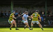 15 October 2022; Peter Casey of Na Piarsaigh in action against Brian Nash, left, and Michael O’Brien of South Liberties during the Limerick County Senior Club Hurling Championship Semi-Final match between Na Piarsaigh and South Liberties at John Fitzgerald Park in Kilmallock, Limerick. Photo by Seb Daly/Sportsfile