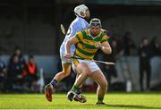 15 October 2022; Michael O’Brien of South Liberties in action against Adrian Breen of Na Piarsaigh during the Limerick County Senior Club Hurling Championship Semi-Final match between Na Piarsaigh and South Liberties at John Fitzgerald Park in Kilmallock, Limerick. Photo by Seb Daly/Sportsfile